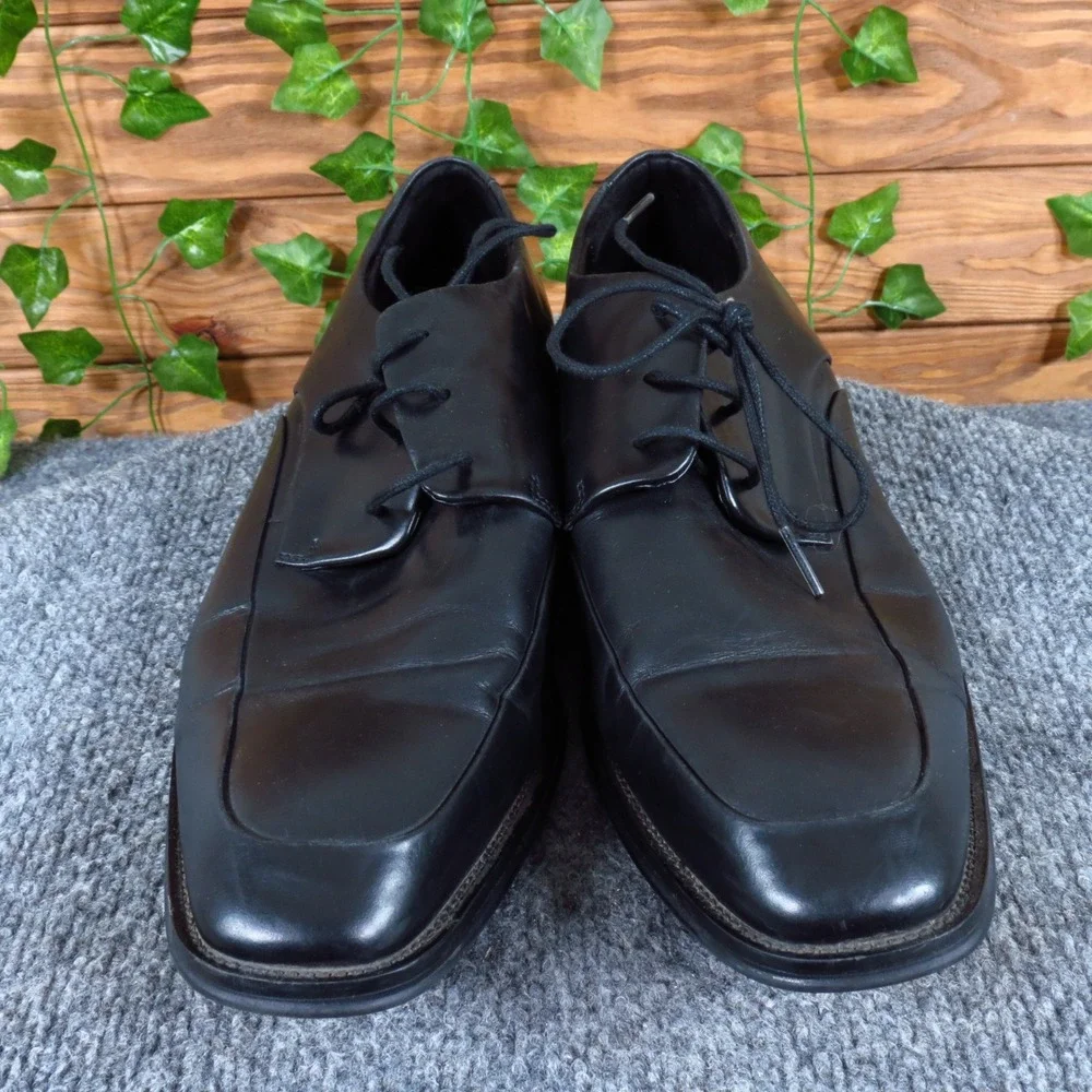 Kenneth Cole Down The Shore Men Casual Oxford Shoe 10.5 Business Black‎ Leather
